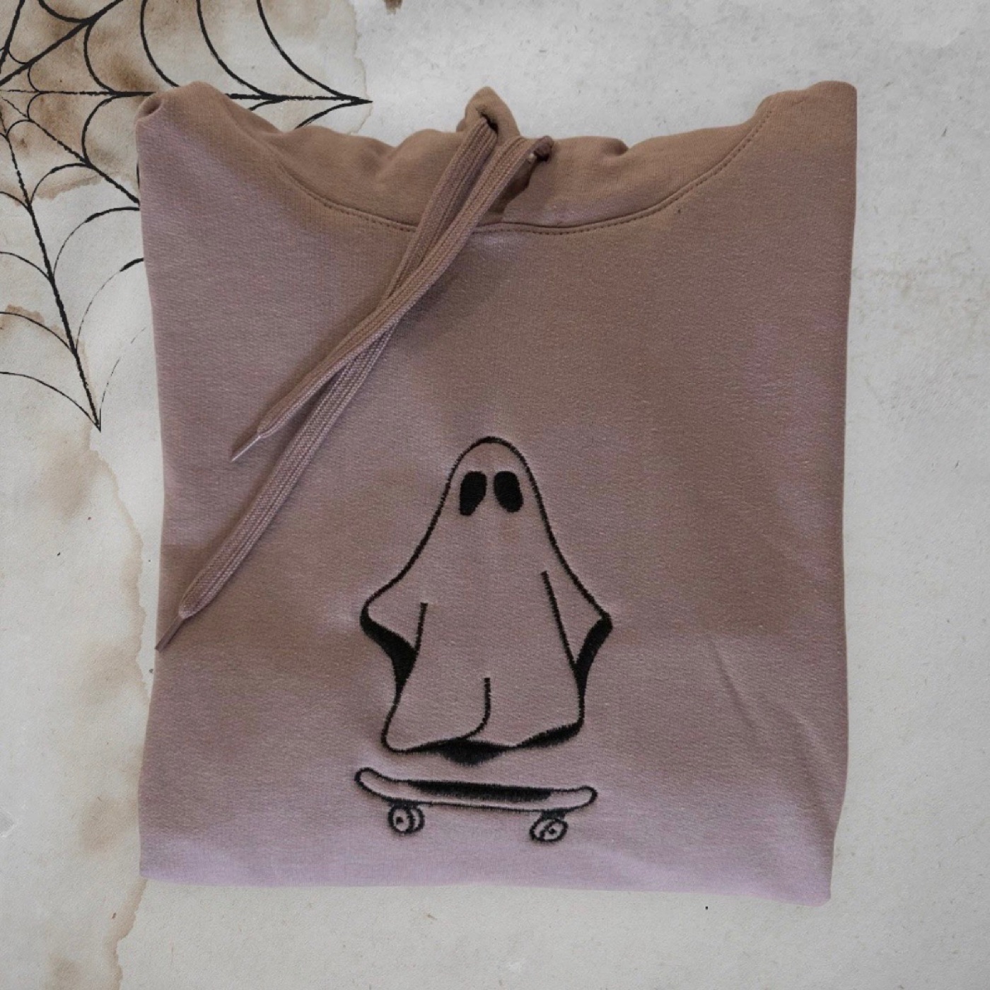 Skater Ghost embroidered hoodie