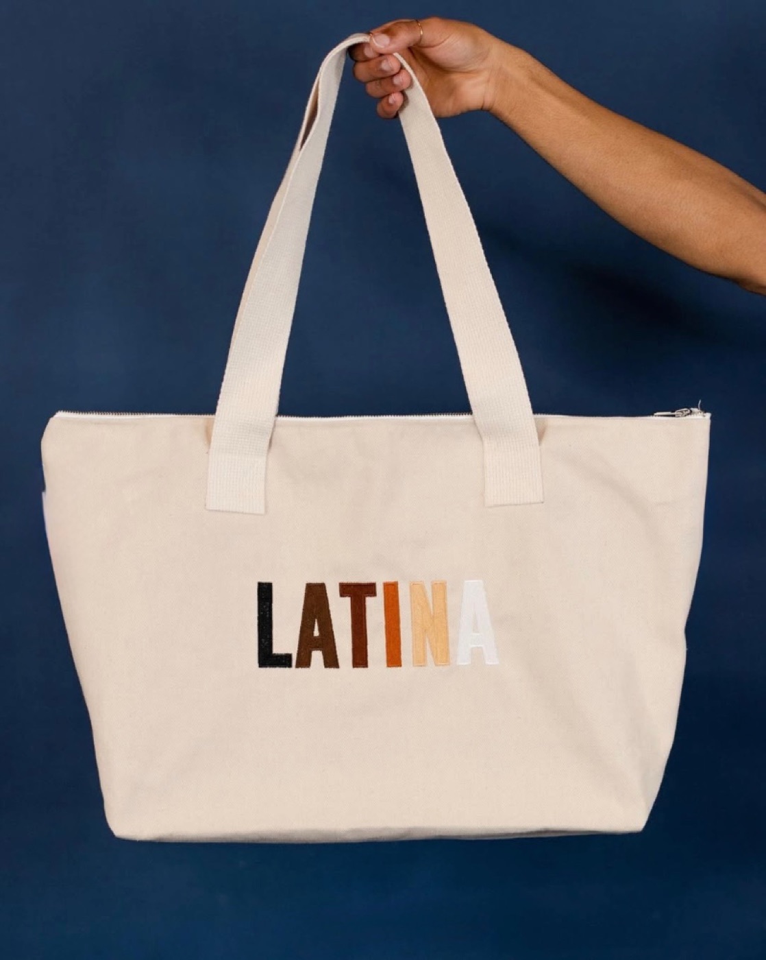 Latina Tote — embroidered tote