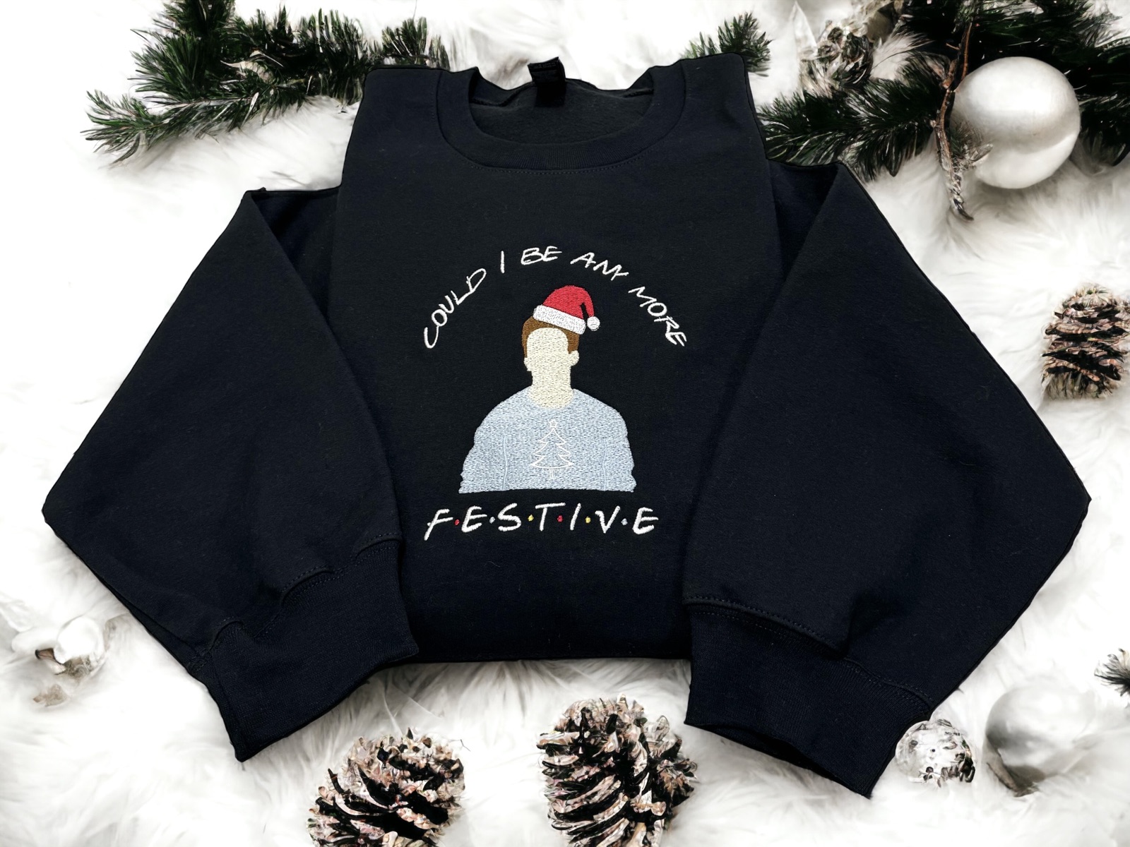 Embroidered crewneck sweater